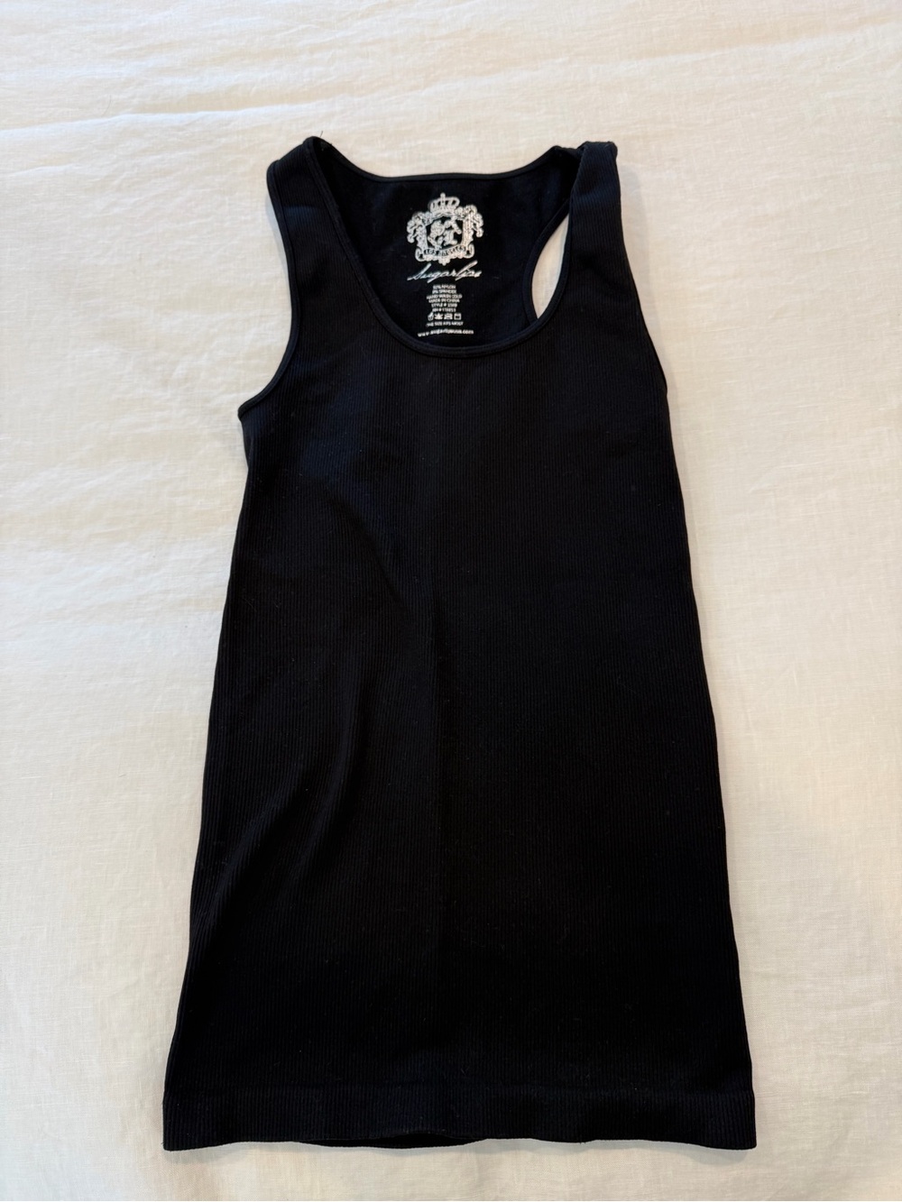 Sugarlips Black Ribbed Tank Dress